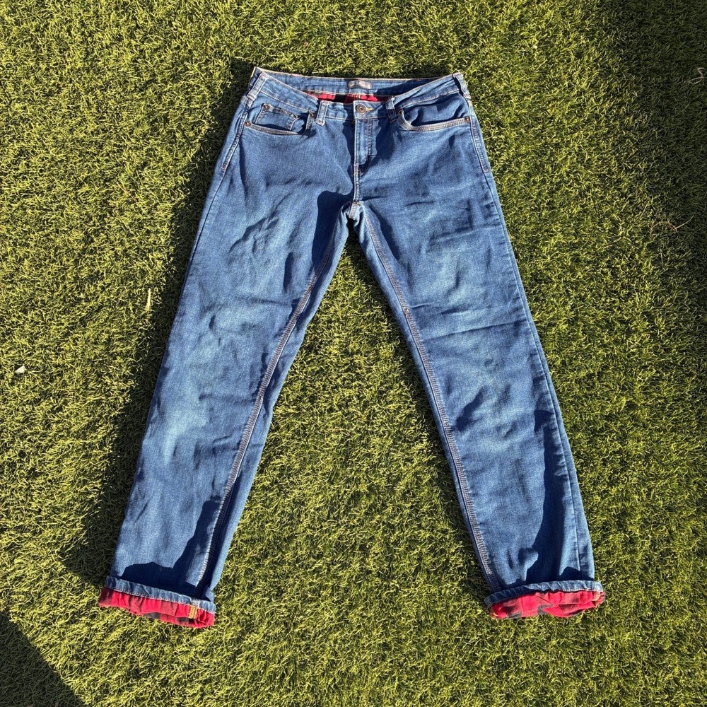 River and Rose Men's Size 4 (31x30) Flannel Lined Denim Jeans Winter Snow Blue